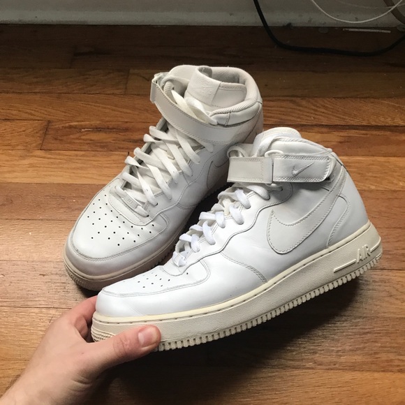 Nike Shoes | All White Nike Air Force Ones High Tops | Poshmark